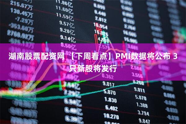 湖南股票配资网 【下周看点】PMI数据将公布 3只新股将发行